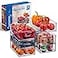 Seseno Set Of 6 Refrigerator Organizer Bins Stackable Fridge Organizers with Cutout Handles for Freezer Kitchen Countertops Cabinets Clear Plastic Pantry Food Storage Rack