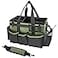 SCAVATA Wearable Cleaning Caddy Organizer with Handle Shoulder Straps for Housekeepers Under Sink Car Cleaning Tool Organizer Bag with 4 Foldable Dividers Green