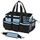 SCAVATA Wearable Cleaning Caddy Cleaning Caddy Supplies Organizer with Handle Shoulder Straps for Housekeepers Under Sink Car Cleaning Tool Organizers Bag with 4 Foldable Divider Blue
