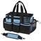 SCAVATA Wearable Cleaning Caddy Cleaning Caddy Supplies Organizer with Handle Shoulder Straps for Housekeepers Under Sink Car Cleaning Tool Organizers Bag with 4 Foldable Divider Blue
