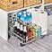 LTD Commodities MSR Imports Expandable Rolling Metal Storage BasketHome and Kitchen Storage SolutionSilver