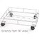 LTD Commodities MSR Imports Expandable Rolling Metal Storage BasketHome and Kitchen Storage SolutionSilver