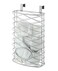 SunnyPoint Over Cabinet Kitchen Storage Organizer Holder or Basket Hang Over Cabinet Doors in KitchenPantry Holds up to 50 Plastic Shopping Bags SILVER