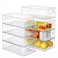 Heyuzb Set of 8 Clear Fridge Organizer Bins Stackable Refrigerator Organizers and Storage for Fridge Freezer Pantry BPA Free