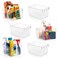 ClearSpace Clear Plastic Storage Bins Pantry Organizers Storage Containers Cabinet Organizer Home Organization Must Haves for Kitchen Laundry Room Office Closet Garage Freezer