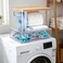 YAFFWA 2Pcs Trash Bag Holder Under Sink Stackable Storage Extra Large Laundry Room Organization and Storage Laundry Pod Organization with Lid Garbage Bag Dispenser Roll Holder for Kitchen Cabinet
