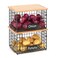 keomaisyto 2 Set XL Stackable Wire Baskets with Bamboo Top Pantry Organizers and Storage Kitchen Organization Counter Storage Bins for PotatoOnionFruitVegetableProduce Under Sink Organizing