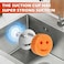 Dlilise Stainless Steel Smiley Face Sponge Daddy Holder Brushed Silver Sink Caddy Organizer with Suction Cup Installation for Kitchen Keep Happy Face Sponge Clean and Dry
