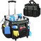 Ytonet Cleaning Caddy with Wheels Extra Large Rolling Cleaning Caddy Bag with Detachable Trolley for Housekeepers Water Resistant Cleaner Supplies Organizer with Wheels for Kitchen Tool Organizer