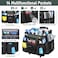 Ytonet Cleaning Caddy with Wheels Extra Large Rolling Cleaning Caddy Bag with Detachable Trolley for Housekeepers Water Resistant Cleaner Supplies Organizer with Wheels for Kitchen Tool Organizer
