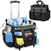Ytonet Cleaning Caddy with Wheels Extra Large Rolling Cleaning Caddy Bag with Detachable Trolley for Housekeepers Water Resistant Cleaner Supplies Organizer with Wheels for Kitchen Tool Organizer