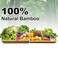 Sholramo 2Pack Stackable Vegetable Storage Bins Kitchen and Pantry Organizers and Storage Baskets for Fruit Vegetable Produce Bread Potato Onion and Snacks Bamboo Kitchen Storage Containers