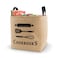 Made Easy Kit Cookbook Organizer Storage Burlap Bin Sturdy Thick Soft Handles for Easy Use Recipe Books Reading Material Basket Bag Holder for Tabletop Shelf Closet Floor Tan