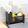 SuoXing Rustproof Kitchen Sink Organizer for CountertopMultifunctional Sink Organizer Caddy OrganizationScrub Brush and Sponge HolderPlastic Sink Storage RackSponge Drain RackDish Soap DispenserBlack