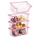 GAOKASE 4 Pcs Stackable Wire Baskets for Pantry Organizers and StorageVegetable Fruit Basket for CountertopKitchen Storage Metal BasketsProduce Potato Onion Storage Binpink