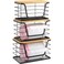 ALOCEO 3 Pack Stackable Storage Bins with Lids Stainless Steel Trash Bag Dispenser Roll Holder for for Kitchen Sink Laundry Pantry Organizer and Storage