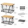 TIDIIABODE 2 Pack Potato and Onion Storage Bins Stackable Kitchen and Pantry Organizer with Bamboo Top Lightweight PP Mat for Vegetables Fruit Onion Potato Garlic Pantry Kitchen Storage Bins Black