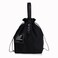 LELE LIFE Canvas Insulated Lunch Bag with Drawstring Closure WideOpen Foldable and Lightweight Lunch Tote Bag Cooler Tote Bag for Work Office Picnic Black