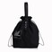 LELE LIFE Canvas Insulated Lunch Bag with Drawstring Closure WideOpen Foldable and Lightweight Lunch Tote Bag Cooler Tote Bag for Work Office Picnic Black