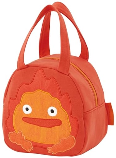 Skater Studio Ghibli Calcifer Bento Lunch Bag A DieCut Cotton Bag Compact Cute with Soft Sweat Material Perfect for Ghibli Fans Everyday Use