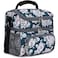 FlowFly Double Layer Cooler Insulated Lunch Bag Adult Lunch Box Large Tote Bag for Men Women With Adjustable StrapFront Pocket and Dual Large Mesh Side PocketsPlum