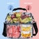 FlowFly Double Layer Cooler Insulated Lunch Bag Adult Lunch Box Large Tote Bag for Men Women With Adjustable StrapFront Pocket and Dual Large Mesh Side PocketsPlum