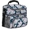 FlowFly Double Layer Cooler Insulated Lunch Bag Adult Lunch Box Large Tote Bag for Men Women With Adjustable StrapFront Pocket and Dual Large Mesh Side PocketsPlum
