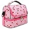 FlowFly Kids Double Decker Cooler Insulated Lunch Bag Large Tote for Boys Girls Men Women With Adjustable Strap Cherry