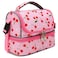FlowFly Kids Double Decker Cooler Insulated Lunch Bag Large Tote for Boys Girls Men Women With Adjustable Strap Cherry
