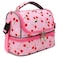 FlowFly Kids Double Decker Cooler Insulated Lunch Bag Large Tote for Boys Girls Men Women With Adjustable Strap Cherry