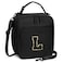 CLOUDWINGS Initial Insulated Lunch Bag for Boys Kids Back to School Gift Reusable Leakproof Lunch Box with Adjustable Strap for School Daycare Travel PicnicBlackL