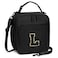 CLOUDWINGS Initial Insulated Lunch Bag for Boys Kids Back to School Gift Reusable Leakproof Lunch Box with Adjustable Strap for School Daycare Travel PicnicBlackL
