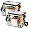 BORMELUN 2Pack Clear Lunch Bag for Work Correctional Officers Plastic Transparent Lunch Tote Stadium Bags See Through Womem and Men106x86x6 inch