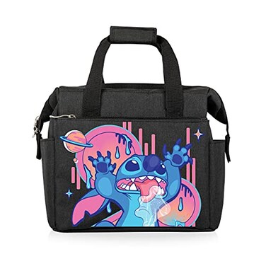 PICNIC TIME Disney Lilo Stitch Drool On The Go Lunch Bag Soft Cooler Lunch Box Insulated Lunch Bag Black
