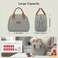 HOMESPON Insulated Lunch Bag for Women Men Adults Lunch Tote with Front Pocket Lunch Box Container Cooler Bag for Work Picnic Grey