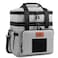 HSHRISH Lunch Box for Men Women Double Deck Heavy Duty Large Insulated Tactical Lunch Bag Durable Cooler Bag With Shoulder Strap for Adults Work Picnic Road Trip Grey15L