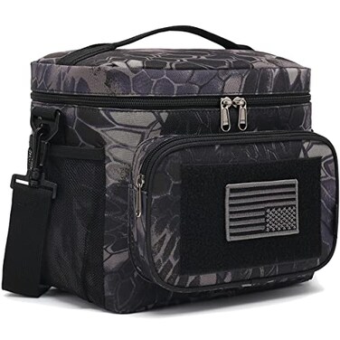 FlowFly Tactical Lunch Bag Large Insulated Lunch Box Cooler Tote for Men Women with MOLLEPALS WebbingTyphon Medium