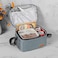 ONFAON Lunch Bag for MenWomen Insulated Reusable Lunch Box Leakproof Cooler Tote Bag Freezable with Adjustable Shoulder Strap for Office Work Picnic BeachGrey