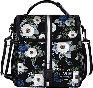 VLM Lunch Box for Women Insulated Lunch Bag Women with Adjustable Shoulder Strap Cute Lunch Tote Bag for WorkPicnicCamping