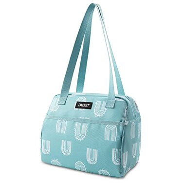 PackIt Freezable Hampton Lunch Bag Desert Arch Built with EcoFreeze Technology Collapsible Reusable Zip Closure with Front Pocket and Shoulder Straps Perfect for Tweens and Adults