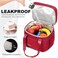 MAPLELILY Lunch Box for Men Women Double Deck Insulated Lunch Bag Large Leak Proof Tote Cooler Wide Open Dual Compartment Lunch Bags with Shoulder Strap For Work Picnic Hiking Beach Red