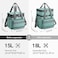 EXLIFBAG Lunch Box for Women Insulated Double Deck Lunch Bag for Adults Leakproof Cooler Lunchbox for Men with Adjustable Shoulder Strap Green