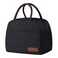 douyadady Lunch Bag WomenMen Lunch Box WomenMen black polka dot