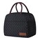 douyadady Lunch Bag WomenMen Lunch Box WomenMen black polka dot