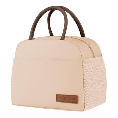 douyadady Lunch Bag WomenMen Lunch Box WomenMen beige