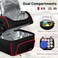 MIER Dual Compartment Lunch Bag Tote with Shoulder Strap for Men and Women Insulated Leakproof Cooler Bag BlackRed