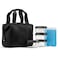 FitFresh Fit Fresh Remi Lunch Bag for Women Work Neoprene Lunch Tote with Containers Ice Pack Reusable Meal Prep Lunch Box Large Capacity Machine Washable Black