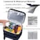 Weitars Insulated Lunch Box for Women MenDual Compartment Waterproof Reusable Large Lunch Bag WideOpen Tote Cooler Bag For Working Picnic Hiking 15L Blue