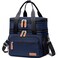 Weitars Insulated Lunch Box for Women MenDual Compartment Waterproof Reusable Large Lunch Bag WideOpen Tote Cooler Bag For Working Picnic Hiking 15L Blue