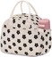 Carry bloom Lunch Box for Women Insulated Lunch Bag Cute Corduroy Lunchbag Reusable Lunchbox for Work flower black